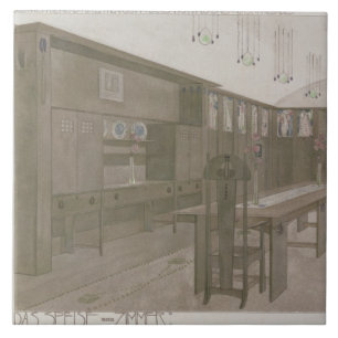 Design for a Dining Room, 1901 (colour litho) Tile
