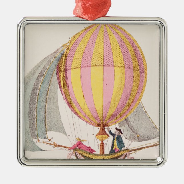 Design for a dirigible, French, c.1785 Metal Tree Decoration (Front)