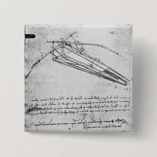 Design for a flying machine 15 cm square badge