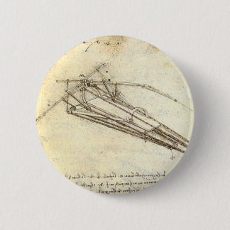 Design for a flying machine. 6 cm round badge