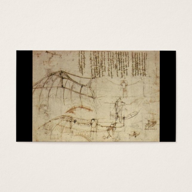Design for a Flying Machine by Leonardo Da Vinci (Front)