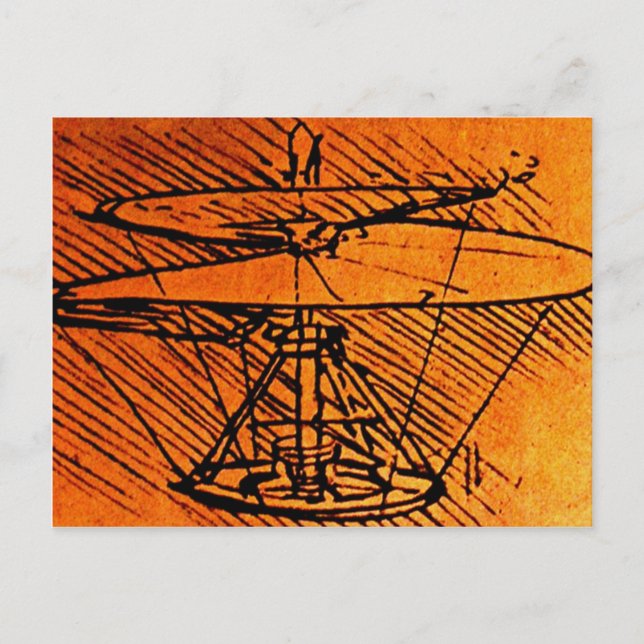 Design For A Helicopter Postcard (Front)