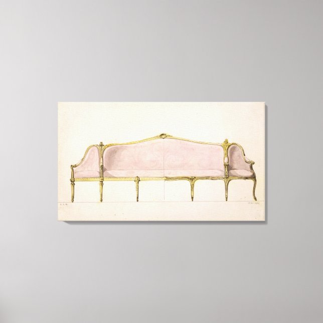Design for a Settee Canvas Print (Front)