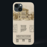 Design for an Estate with Interior Plans iPhone 13 Case<br><div class="desc">An attractive drawing of architectural designs for an estate,  complete with plans for the interior. If you are thinking of building your own home these designs may intrigue you. Purchase a copy today!</div>