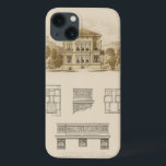 Design for an Estate with Interior Plans iPhone 13 Case<br><div class="desc">An attractive drawing of architectural designs for an estate,  complete with plans for the interior. If you are thinking of building your own home these designs may intrigue you. Purchase a copy today!</div>