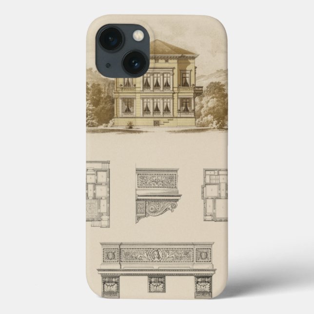 Design for an Estate with Interior Plans Case-Mate iPhone Case (Back)
