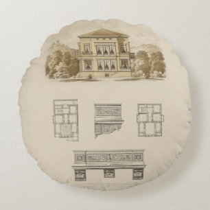Design for an Estate with Interior Plans Round Cushion