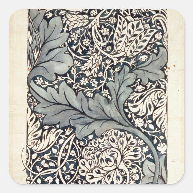 Design for Avon Chintz, c.1886 Square Sticker (Front)