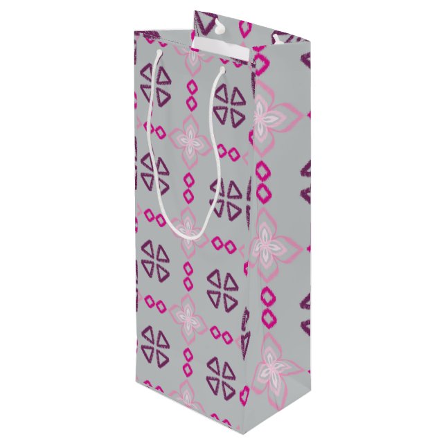 design for fabric, wallpaper, wrapping paper,  wine gift bag (Back Angled)