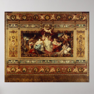 Design for the curtain at the Dresden opera Poster