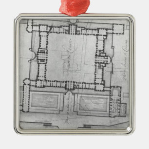 Design for the eastern buildings of the Louvre Metal Tree Decoration