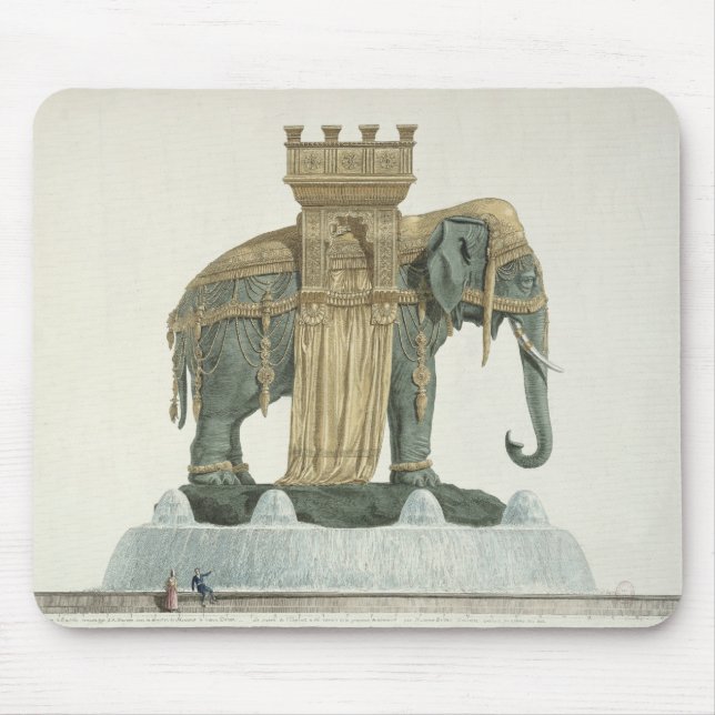 Design for the Elephant Fountain Mouse Mat (Front)
