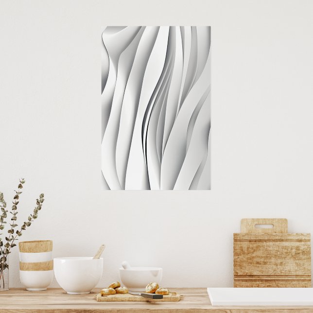  Design Futuristic waves - everyday, futuristic Poster (Kitchen)