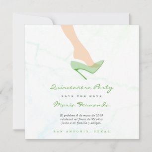 Design Glass Shoe for Quinceañera Party