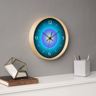 Design Green/Aqua/Purple>Wall Clock