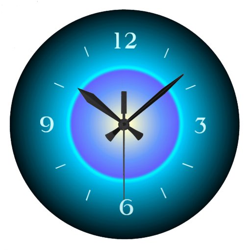 Image of Design Green/Aqua/Purple>Wall Clock