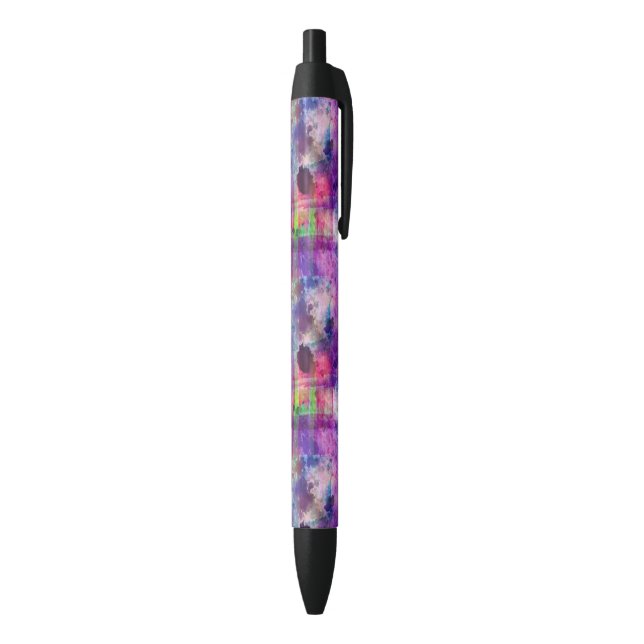 Design green, purple texture watercolor black ink pen (Bottom (Vertical))