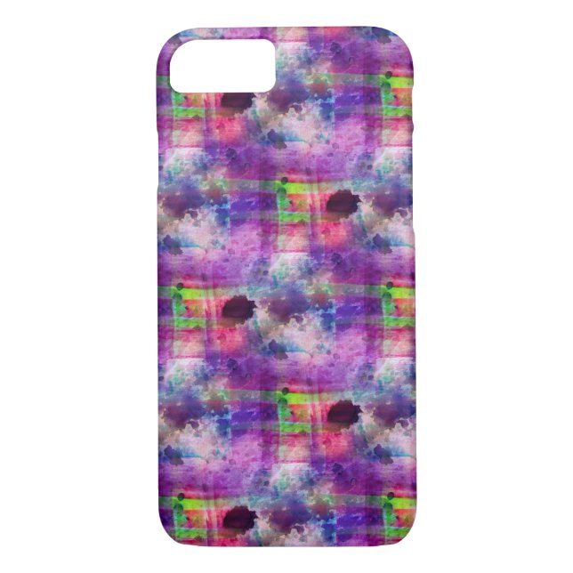 Design green, purple texture watercolor Case-Mate iPhone case (Back)