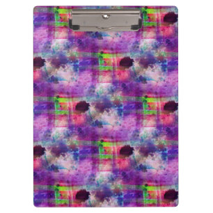 Design green, purple texture watercolor clipboard