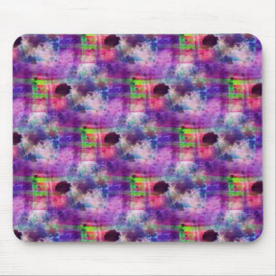 Design green, purple texture watercolor mouse mat