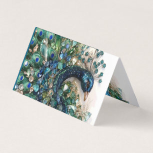 Design. Hand embroidery with precious stones.  Business Card