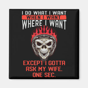 Design I Mens Scary Skull Punk What Magnet