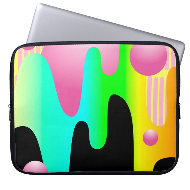 design illustration frame with circle conceptart,  laptop sleeve (Front)