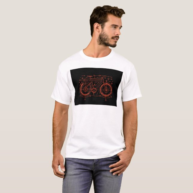 design illustration of bike T-Shirt (Front Full)