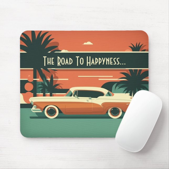 Design Mousepad - Retro 50s,60s (With Mouse)