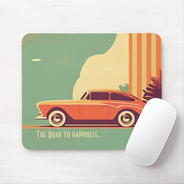 Design Mousepad - Retro 60s (With Mouse)