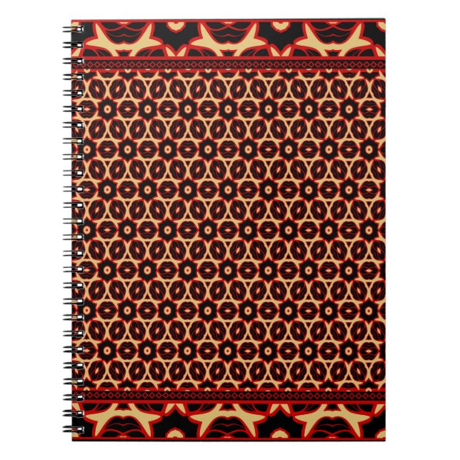 Design of a Geometric Flower Pattern. Vintageabstr Notebook (Front)