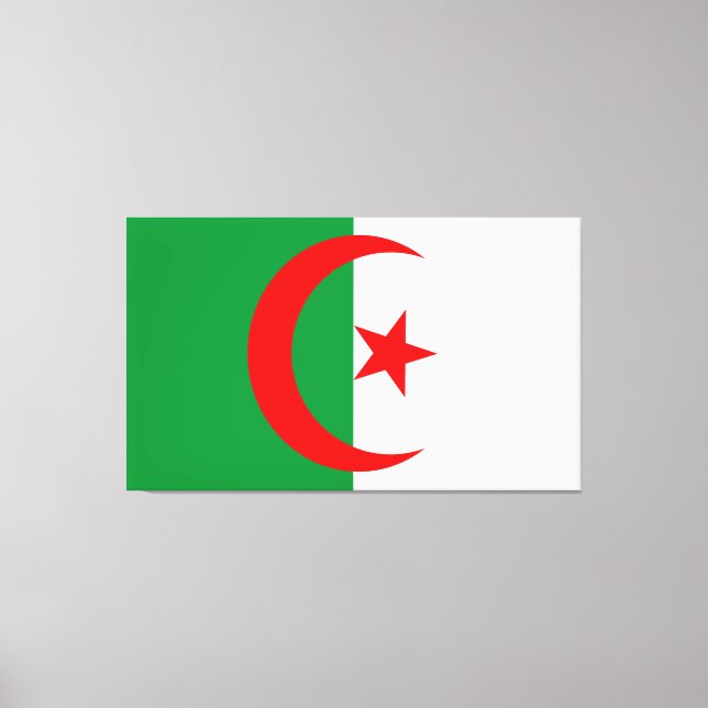design of an algerian flag canvas print (Front)