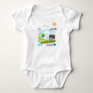 DESIGN OF BABYSUIT LOVE BABY BODYSUIT