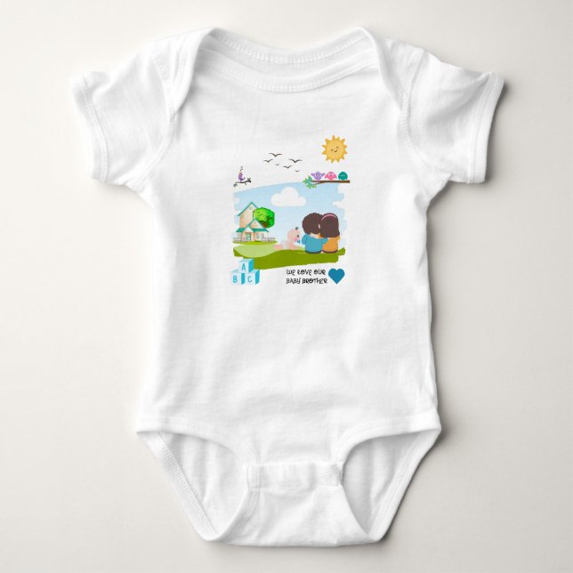DESIGN OF BABYSUIT LOVE BABY BODYSUIT (Front)
