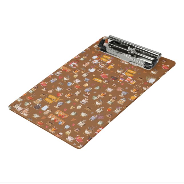 Design Of Beautiful Glasses, Teapots, Cups & More  Mini Clipboard (Angled3)