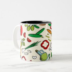  Design of Vegetables  Two-Tone Coffee Mug