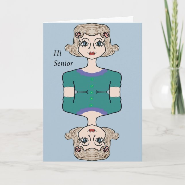 Design of Woman for Senior in Nursing Home Card (Front)