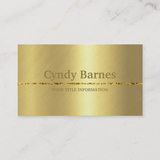 Design on Gold Business Card (Front)