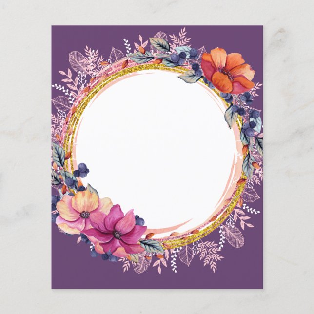 Design OWN Girly Party Event Wedding Birthday Flyer (Front)