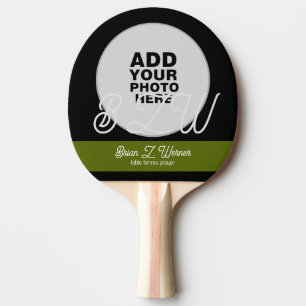 Design Photo Ping Pong Paddle with Name & Initials