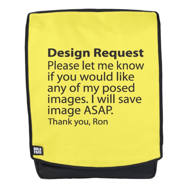 Design Request Backpack (Front)