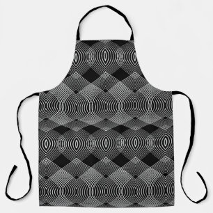 Design seamless monochrome lines textured pattern. apron