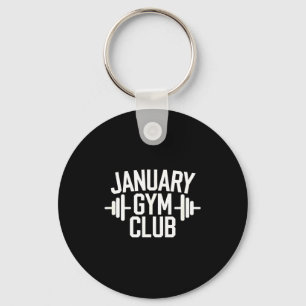 Design Shirt January Gym Club Fitness Workout Key Ring
