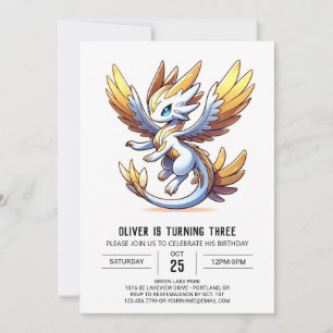Design Simple Dragon Birthday Invitation
