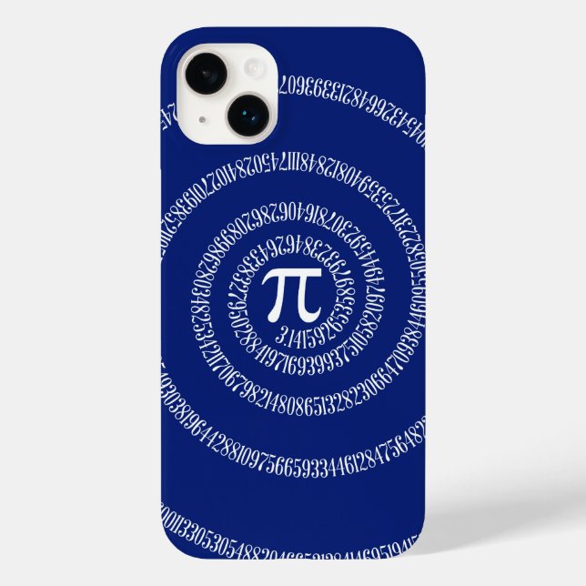 Design Spiral for Pi on Navy Blue Case-Mate iPhone Case (Back)