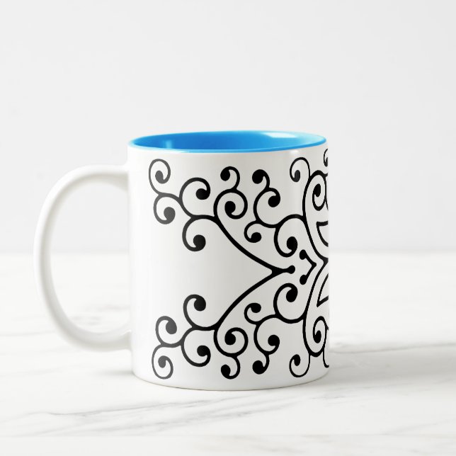 Design stencil Moroccan  Two-Tone Coffee Mug (Left)