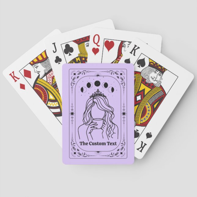 Design Tarot Celestial Moon Whimsical Magic Zodiac Playing Cards (Back)