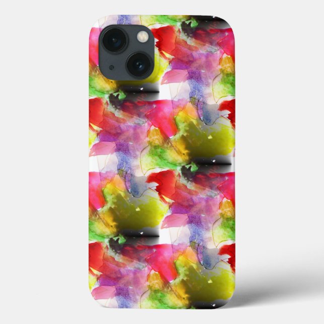 Design texture red, yellow watercolor Case-Mate iPhone case (Back)