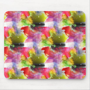 Design texture red, yellow watercolor mouse mat