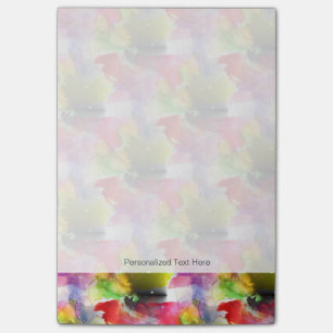 Design texture red, yellow watercolor post-it notes